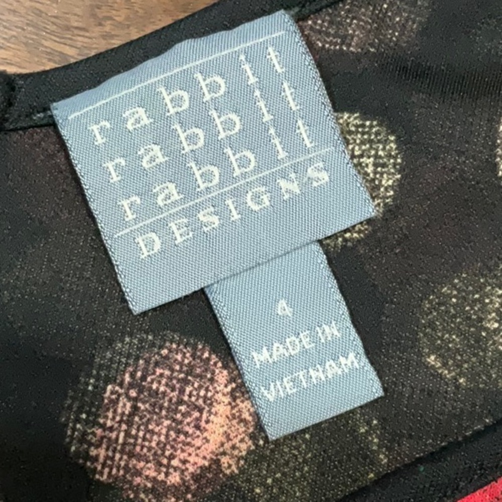 Rabbit Rabbit Rabbit Designs Colorful V-Neck Dress - image 6